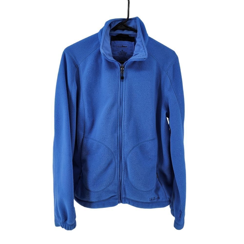L.L. Bean Women's Blue Full Zip Fleece Jacket - M